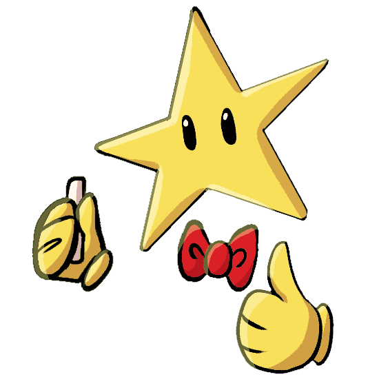 gregdan3's avatar: a floating yellow star with red bowtie, yellow gloves, and chalk in hand